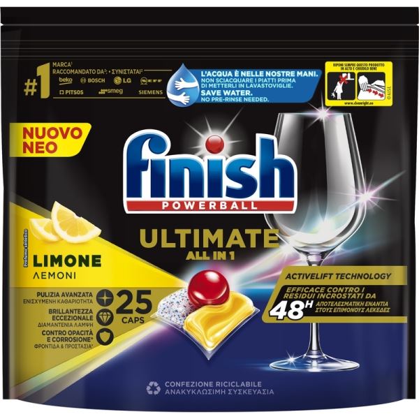 FINISH POWERBALL ULTIMATE 25 TABS LIMONE